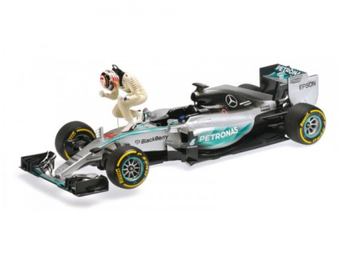 MERCEDES-BENZ AMG Petronas F1 Team W06 Hybrid - Lewis Hamilton - Winner USA GP 2015 - SET W/ FIGURINE