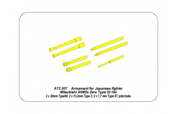 Armament for Japanese fighter Mitsubishi A6M5c Zero