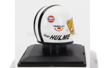 HELMET F1 Casco - Mclaren M19a N12 Season (1972) Denis Hulme, White Yellow Black