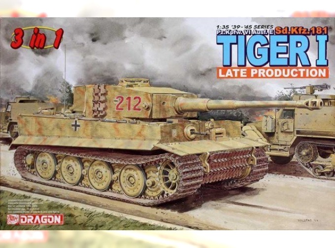 Сборная модель Танк Sd.Kfz. 181 Tiger 1 Late Production (3 in 1)