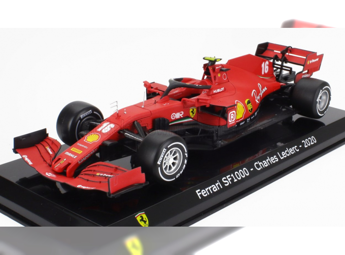 FERRARI F1 Sf1000 Team Scuderia Ferrari Mission Winnow №16 Season (2020) Charles Leclerc - Con Vetrina - With Showcase, Matt Red