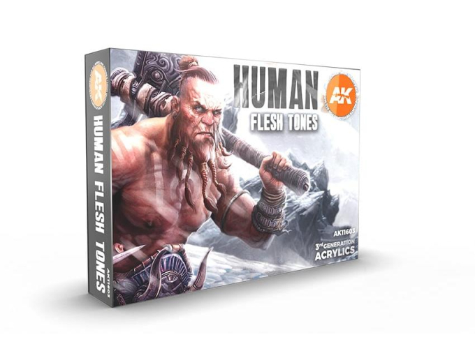Набор акриловых красок Human Flesh Tones
