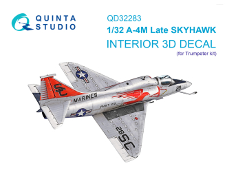 3D Декаль интерьера кабины A-4M Late Skyhawk (Trumpeter)
