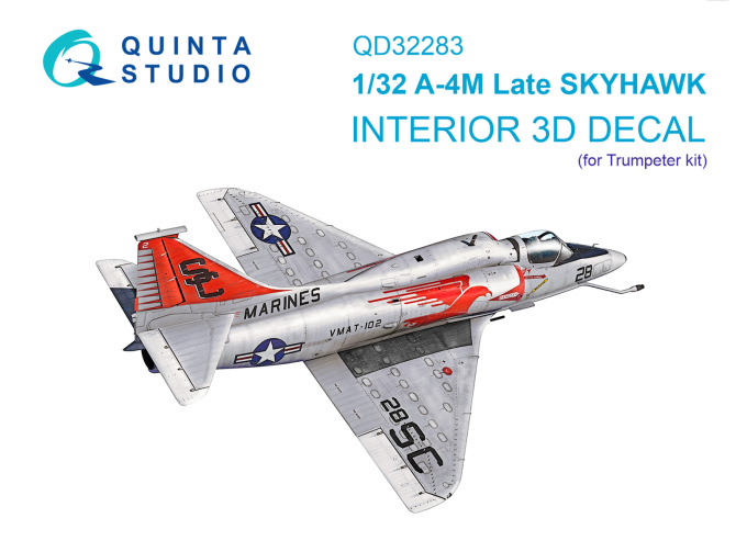 3D Декаль интерьера кабины A-4M Late Skyhawk (Trumpeter)
