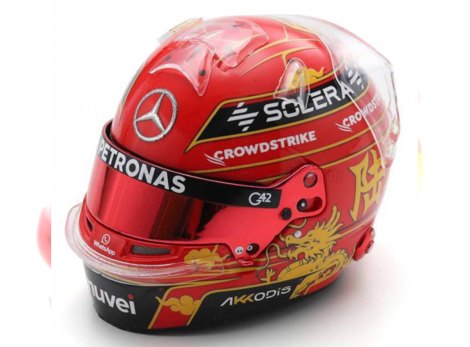 BELL HELMET Casco Helmet F1 George Russell F1 Team Mercedes Amg China Gp (2024), Red