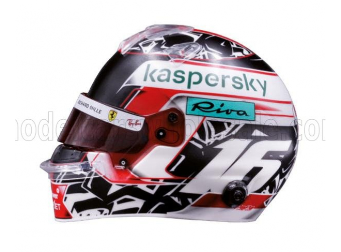 HELMET F1 Casco Helmet Charles Leclerc Sf21 Team Scuderia Ferrari Mission Winnow Season (2021), Black White