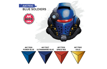 Набор акриловых красок QUICK GEN - Синие солдаты / BLUE SOLDIERS