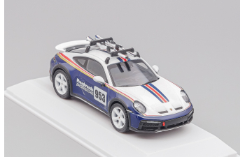 PORSCHE 911 992 №953 Rally Dakar Roughroads With Ski (2023), White Blue