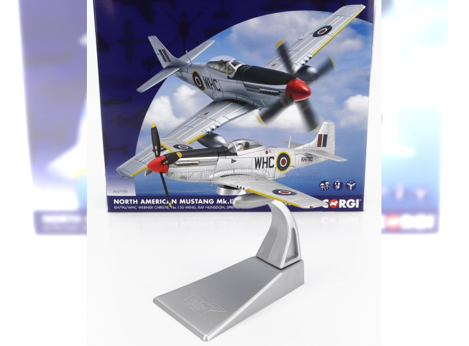 NORTH AMERICAN Mustang Mkiv Military Airplane (1945), Military Silver