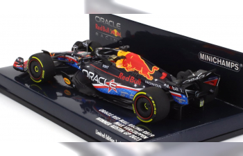 RED BULL F1 Rb19 Team Oracle Red Bull Racing №1 World Champion Winner Austin Usa Gp (2023) Max Verstappen, Matt Blue