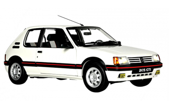 Сборная модель PEUGEOT 205 1.9 GTI KIT with 720 parts, mit Beleuchtung und Soundfunktion, white