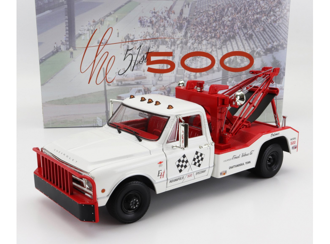 CHEVROLET C-30 Truck Pick-up Dually Wrecker (1967) - Carro Attrezzi - Official Courtesy Truck 51st 500 Mile Race Indianapolis, Cream Red