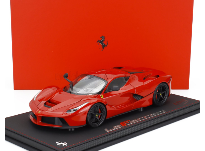 FERRARI Laferrari (2013) - Black Rims - Con Vetrina - With Showcase, Rosso Corsa Red