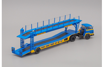 UNIC MZ36 TCA cabine Auteuil + semi porte-autos, blue / yellow