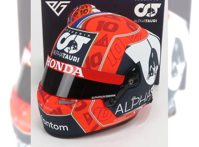 BELL HELMET F1 Casco Helmet At02 Honda Ra620h Team Alpha Tauri N10 Season (2021) Pierre Gasly, Red Black