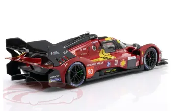 FERRARI 499P 3.0L Turbo V6 #50 Fuoco/Nielsen/Molina 24h Le Mans (2025), red/yellow
