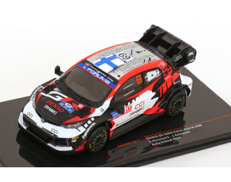 TOYOTA Yaris Gr Rally1 Team Toyota Gazoo Racing Wrt №69 Rally Finland (2024) Kalle Rovanpera - Jonne Halttunen, Black White Red