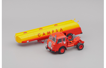 PEGASO Mofletes Diesel Tanker Truck Campsa Fuel (1949), red / yellow