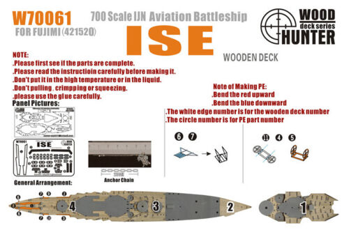 Набор деталей WWII IJN Aviation Battleship Ise