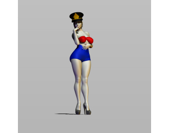 Фигура Пин-ап коп, окрашенная