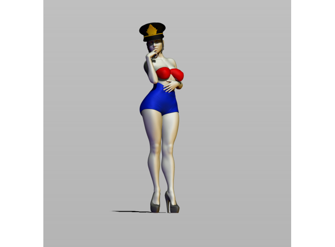 Фигура Пин-ап коп, окрашенная