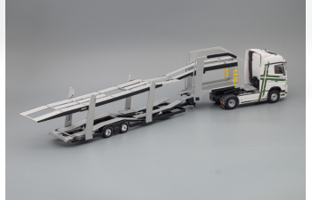 VOLVO FH4 500 TRUCK CAR TRANSPORTER (2020), WHITE GREEN SILVER