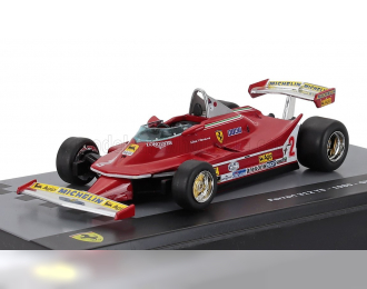 FERRARI F1 312 T5 №2 Season (1980) Gilles Villeneuve - Con Vetrina - With Showcase, Red
