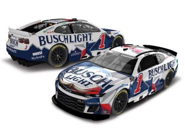 Chevrolet #1 Ross Chastain *Busch Light*, white/blue/red 2025