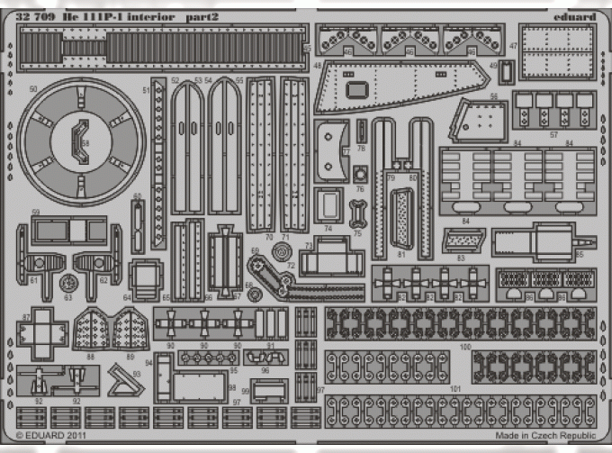 Цветное Фототравление для He 111P-1 interior S.A.