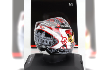 BELL HELMET F1 Casco Helmet Haas Fw23 Team Moneygram Haas №20 Monaco Gp (2023) Kevin Magnussen, Red White Black