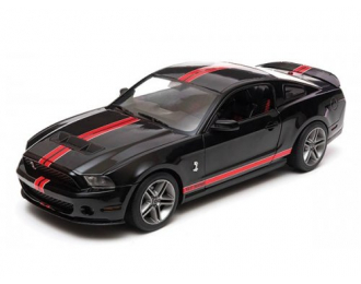 SHELBY GT500, Black with Red Racing Stripes