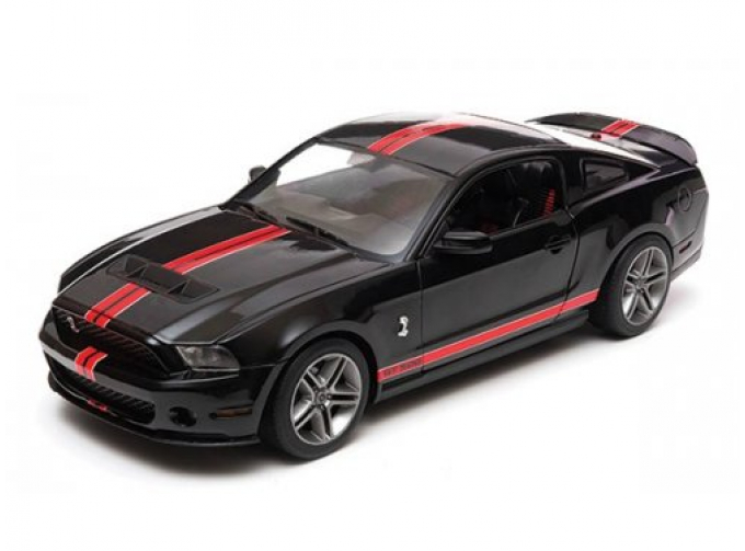 SHELBY GT500, Black with Red Racing Stripes