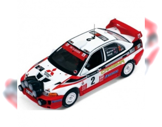 MITSUBISHI Carisma GT #2 R.Burns - R.Reid Winner Rally GB (1998), white / red