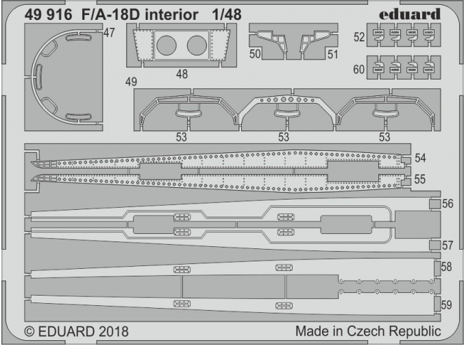 Фототравление для F/ A-18D interior