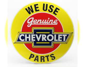 ACCESSORIES Metal Round Plate - Chevrolet Genuine Parts, Yellow Red Blue