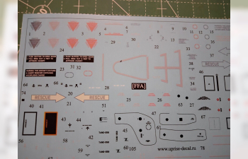 Декаль для F-16 Fighting Falcon Low-Viz с тех. надписями