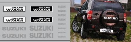 Набор декалей Логотипы и шильдики SUZUKI Grand Vitara