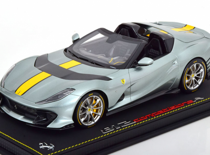 FERRARI 812 Competizione A Spider (2022) - Con Vetrina - With Showcase, Grigio Coburn - Grey Met