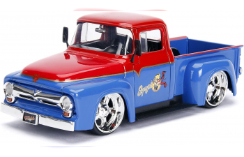 FORD F-100 Truck (1952), красный с синим, с фигуркой Супергерл