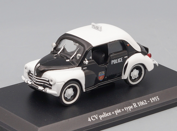 RENAULT 4 CV Police "Pie" Type R 1062 1955, black / white