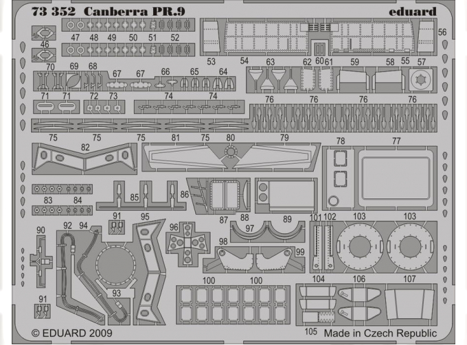 Фототравление для Canberra PR.9 S.A.