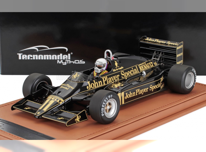 LOTUS F1 94t Team Jps №11 European Gp (with Pilot Figure) (1983) Elio De Angelis, Black Gold