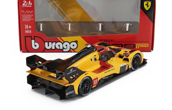 FERRARI 499p 3.0l Turbo V6 Team Af Corse N 83 Winner 24h Le Mans (2025) Robert Kubica - Phil Hanson - Yifei Ye, Yellow Red