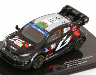 TOYOTA Yaris Gr Rally1 Hybrid Team Toyota Gazoo Racing Wrt №33 Winner Rally Japan (2024) Elfyn Evans - Scott Martin, Black White