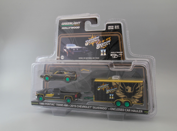 набор CHEVROLET Silverado 2015 и PONTIAC Trans Am из к/ф"Смоки и бандит" (1980), black (Greenlight!)