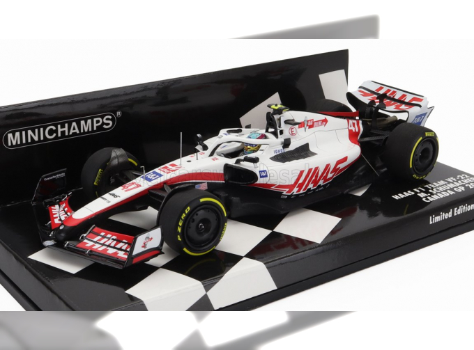 HAAS F1 Vf-22 Ferrari Team Haas N 47 Canada Gp (2022) Mick Schumacher, White Black Red