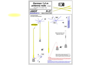 German 1,4 m aerials (se of 3 pcs)