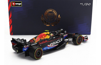 RED BULL F1 Rb19 Team Oracle Red Bull Racing №11 4th Austin Usa Gp (2023) Sergio Perez - With Pilot And Showcase, Matt Blue