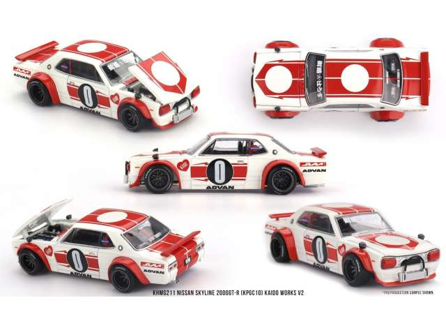 NISSAN Skyline GT-R (KPGC10) Kaido Works V2 (1969), white/red