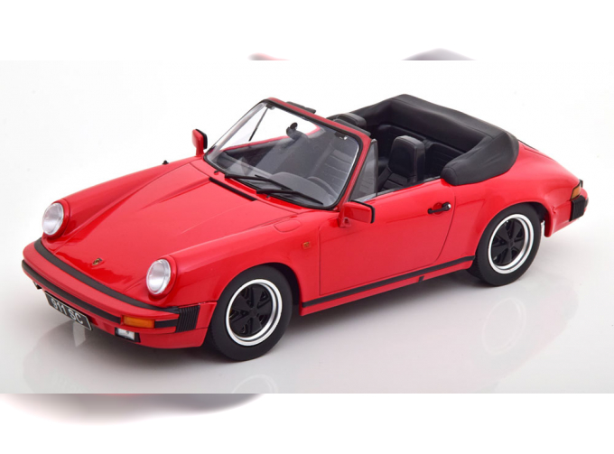 PORSCHE 911 SC Cabriolet with Softtop (1983), red